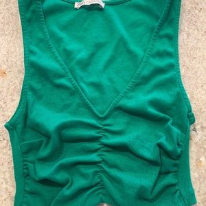 Green Zara Crop Top